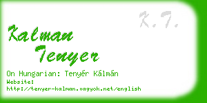 kalman tenyer business card