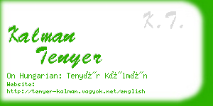 kalman tenyer business card